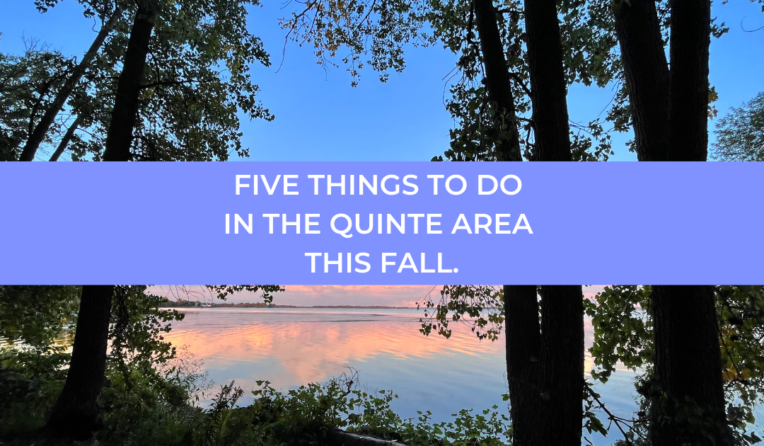 Five Things To Do In The Quinte Area This Fall.